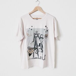 NEW The Nightmare Before Christmas Graphic Tee in Cream and Black